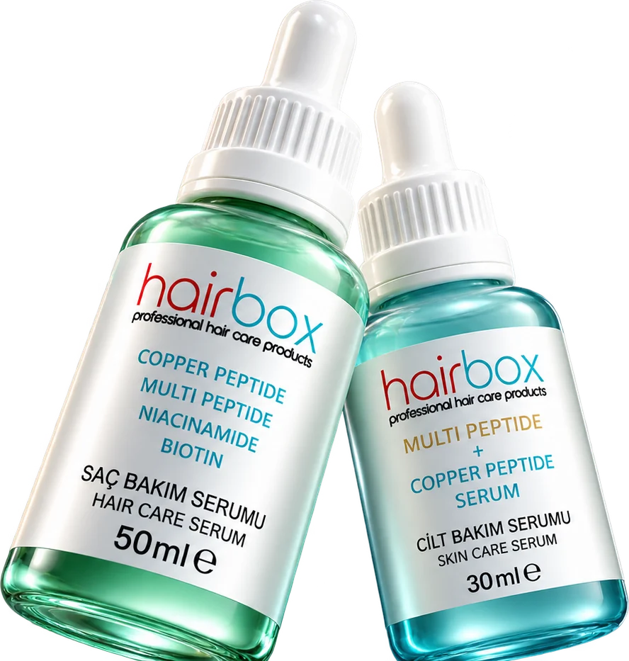 Hairbox Copper Peptide serums: 50 ml hair care and 30 ml skin care
