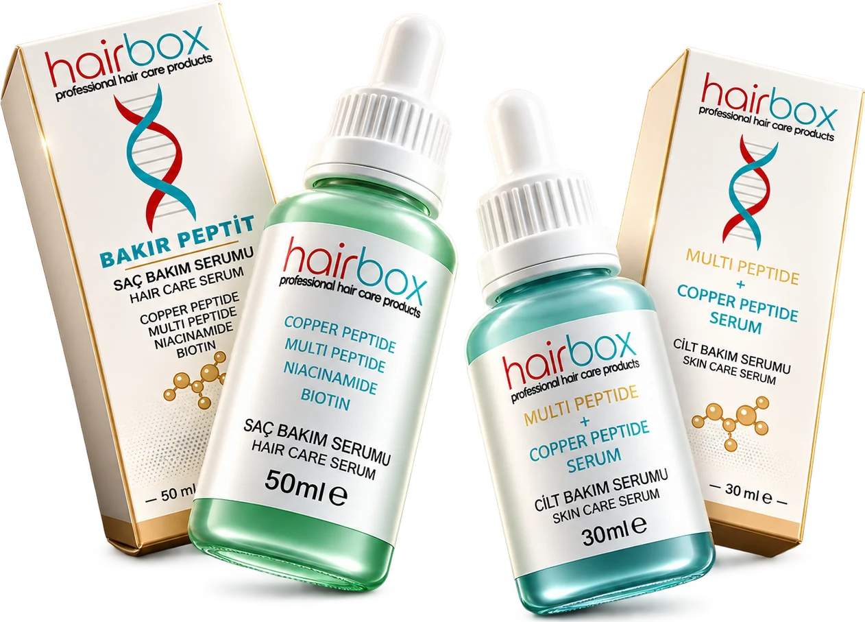 Hairbox Copper Peptide serums with cartons
